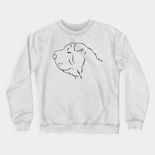 Shar Pei silhouette outline Crewneck Sweatshirt